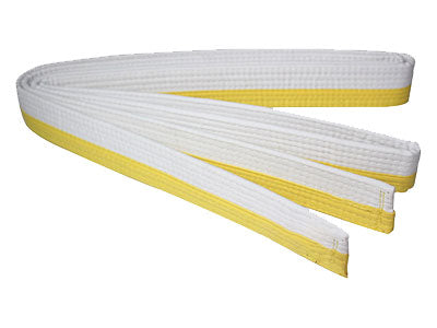 Half Yellow and Half White Belt